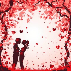 background design, happy valentine, with single theme, illustration