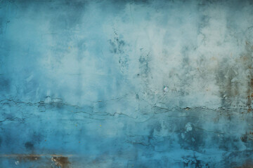 Obraz premium Grunge blue wall background or texture generated AI
