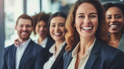 Business team smiling