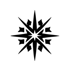 Black and white star icon