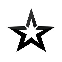 Black and white star icon