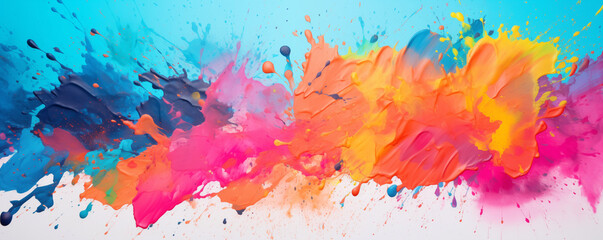 Fototapeta premium abstract colorful brush painting