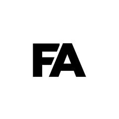 Letter F and A, FA logo design template. Minimal monogram initial based logotype.