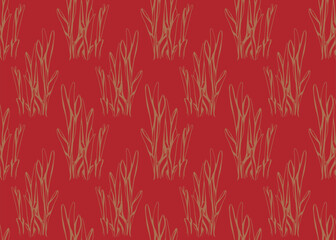 Fototapeta premium Floral pattern seamless background. Foliage and flower wallpaper design of nature.