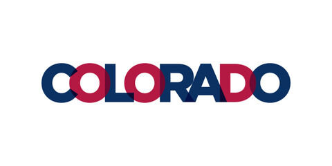 Colorado, USA typography slogan design. America logo with graphic city lettering for print and web.