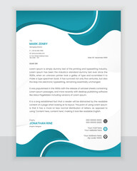 Modern corporate letterhead design, and Professional business cover letter template in a4 print paper