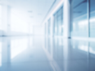 Blurred view of a gleaming office interior reflecting the hustle of business life. Generative AI