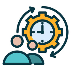 Efficiency Outline Colour Icon