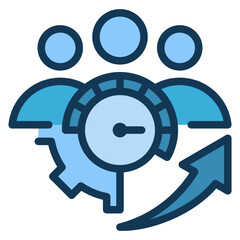 Performance Blue Colour Icon