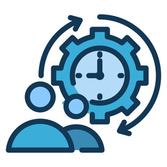 Obraz premium Efficiency Blue Colour Icon