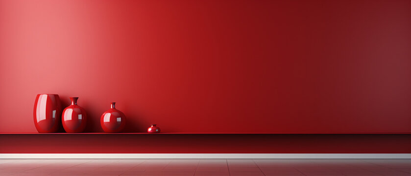 A minimalist composition featuring a solid red color. The simplicity of this design creates a clean and bold aesthetic, making it suitable for various creative applications.
