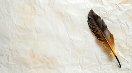 Isolated Lightness: A Feather's Simple Elegance