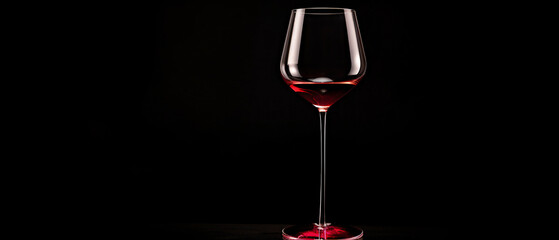 A striking image featuring a wine glass set against a sleek black background.