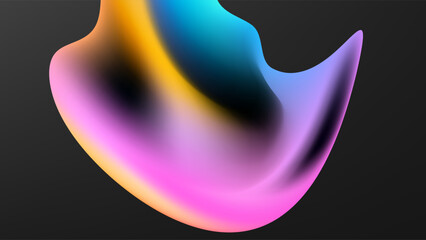 ABSTRACT DARK BACKGROUND WITH SHAPES GRADIENT RAINBOW SMOOTH LIQUID COLOR DESIGN VECTOR TEMPLATE GOOD FOR MODERN WEBSITE, WALLPAPER, COVER DESIGN 