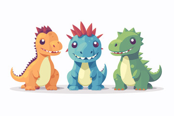 Cute dinosaur character set in cartoon style © The Illustraitor