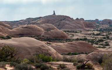 View from Devils Garden Hiking Trail in Arches National Park, Utah