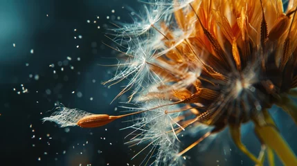 Foto op Plexiglas flying dandelion pollen © fitpinkcat84