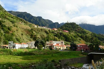 St. Vincent, Madeira island, Portugal. A beautiful lush church town on the North of the island.