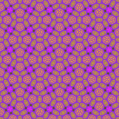 Abstract vector seamless pattern, bright geometric shapes