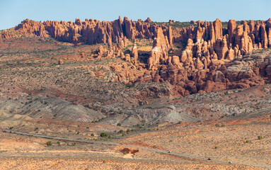 View from Devils Garden Hiking Trail in Arches National Park, Utah