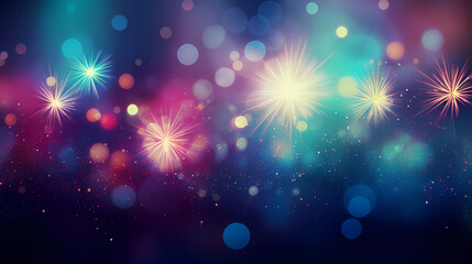Fototapeta premium Fireworks background for celebration, holiday celebration concept