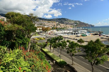 Funchal, Madeira island, Portugal. City view from Santa Catrina park.