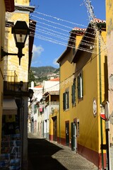 Funchal, Madeira, Portugal. The original old town of the capital at Christmas.