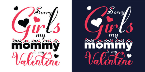 Valentine's day vector tshirt logo design.