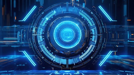 Obraz premium Futuristic Sci-Fi glowing HUD circle element