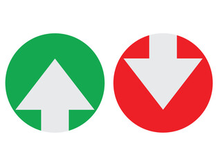 Up and down arrow vector isolated