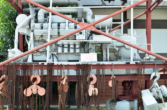 Machine in Kinta Tin Mining Museum in Kampar, Malaysia
