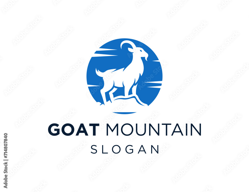 Poster the logo design is about goat and was created using the corel draw 2018 application with a white bac
