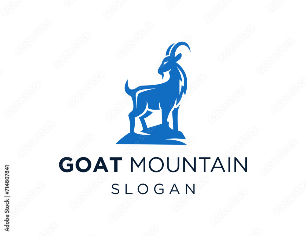 Poster the logo design is about goat and was created using the corel draw 2018 application with a white bac