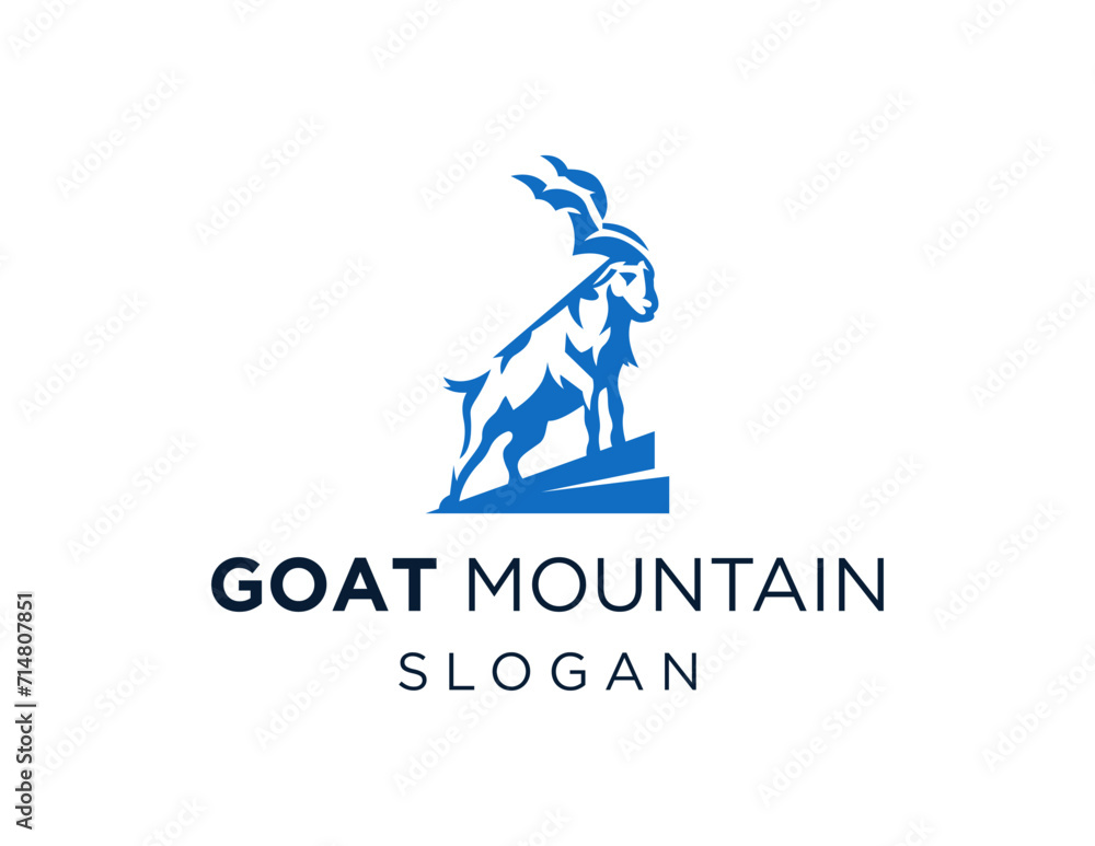 Poster the logo design is about goat and was created using the corel draw 2018 application with a white bac