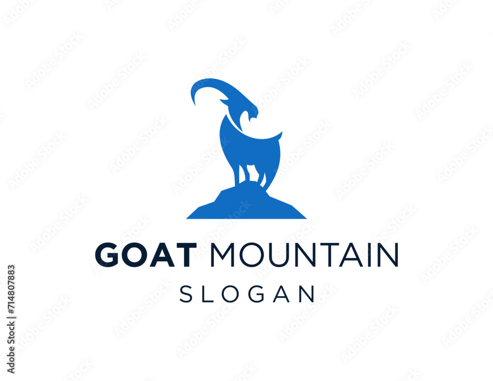 Poster the logo design is about goat and was created using the corel draw 2018 application with a white bac