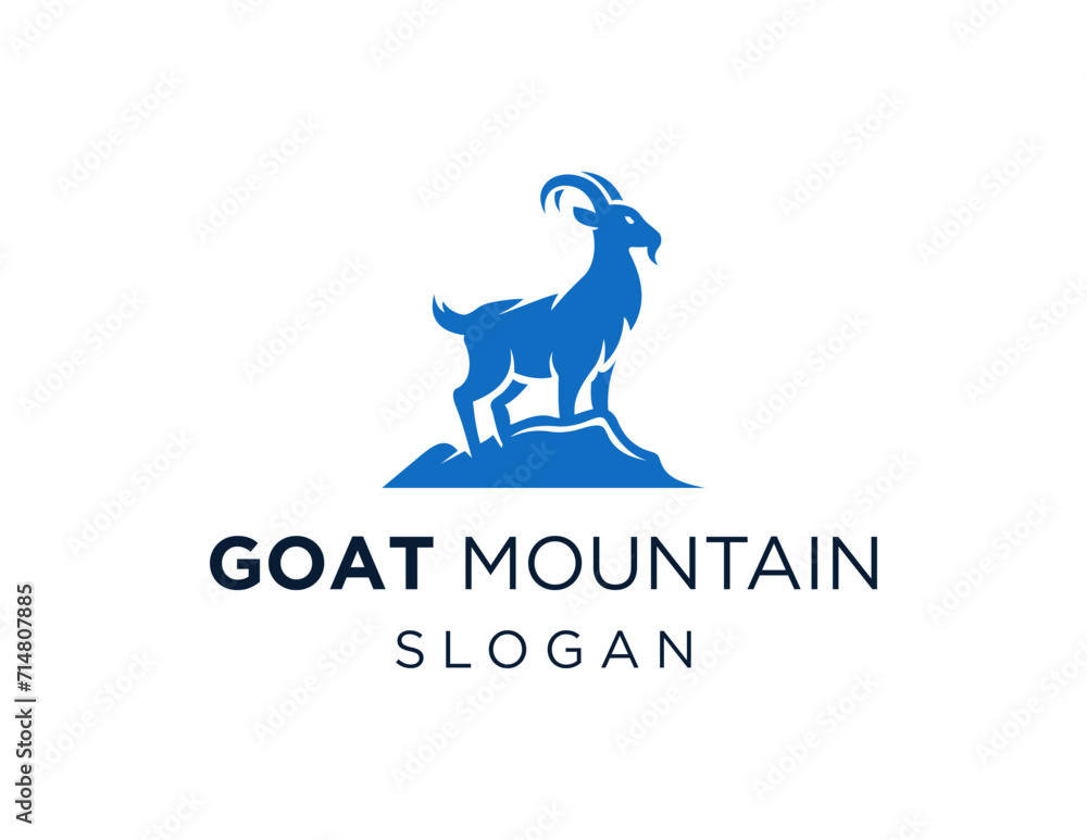 Poster the logo design is about goat and was created using the corel draw 2018 application with a white bac