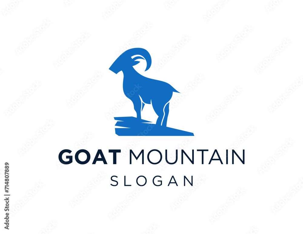 Poster the logo design is about goat and was created using the corel draw 2018 application with a white bac