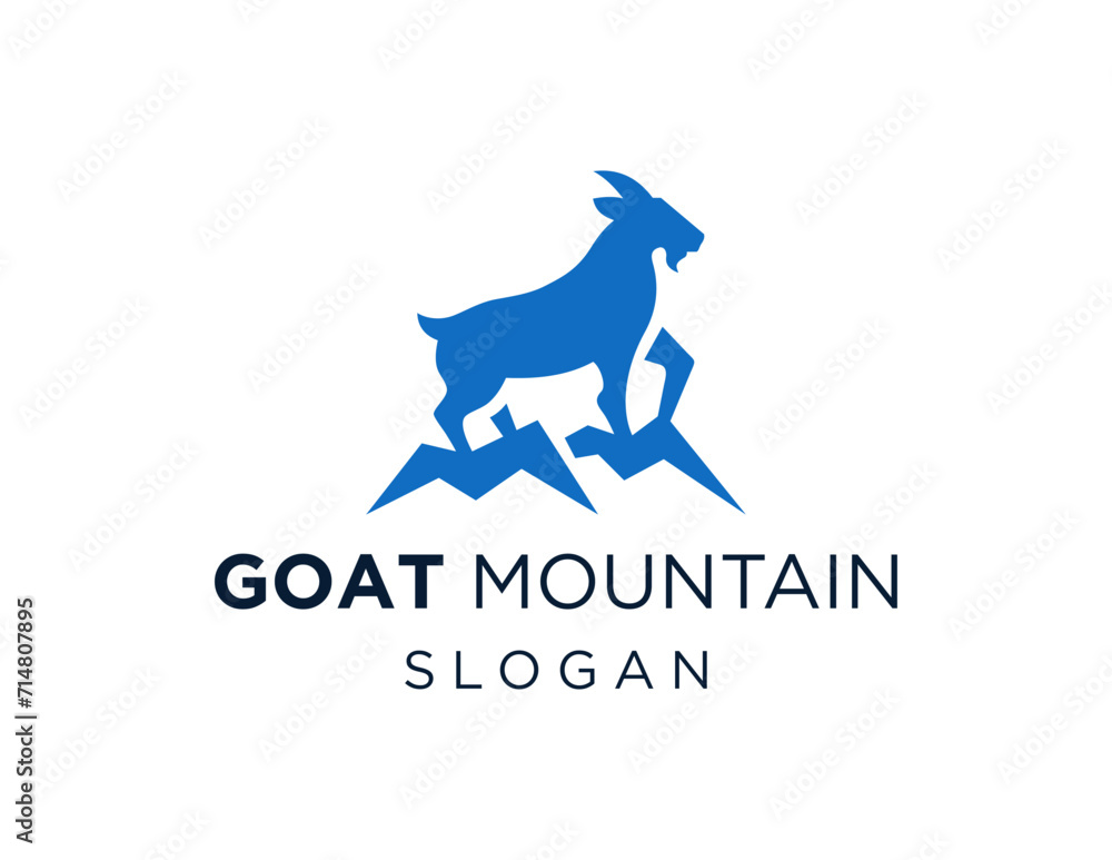 Poster the logo design is about goat and was created using the corel draw 2018 application with a white bac