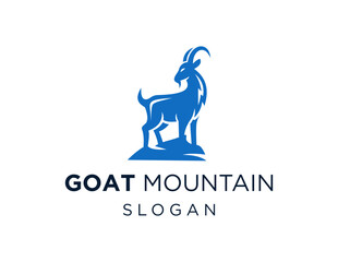 The logo design is about Goat and was created using the Corel Draw 2018 application with a white background.
