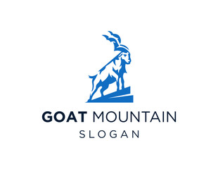 The logo design is about Goat and was created using the Corel Draw 2018 application with a white background.