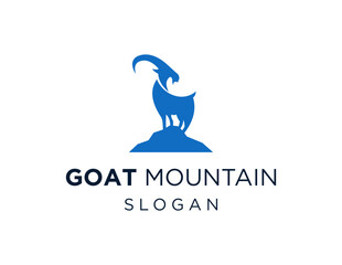 The logo design is about Goat and was created using the Corel Draw 2018 application with a white background.