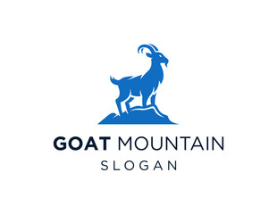 The logo design is about Goat and was created using the Corel Draw 2018 application with a white background.
