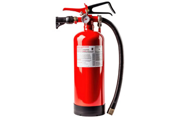 Obraz premium A fire extinguisher isolated on a transparent background.
