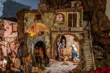 Loreto, Marche. The Basilica of the Holy House. Nativity 2023 - obrazy, fototapety, plakaty