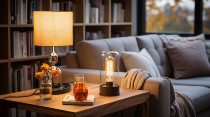Aesthetic table lamp( not floor lamp) in the living room