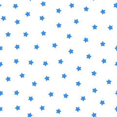 Fototapeta na wymiar Seamless pattern with blue stars
