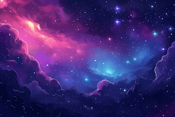 galaxy cartoon background