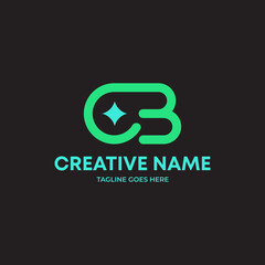 Letter CB logo for cleaning company.