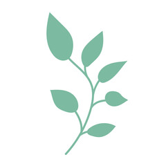 Leaf plant element for beautiful design. Simple form. Vector drawing.