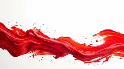 Vibrant Flow: The Dynamic Movement of Red Paint